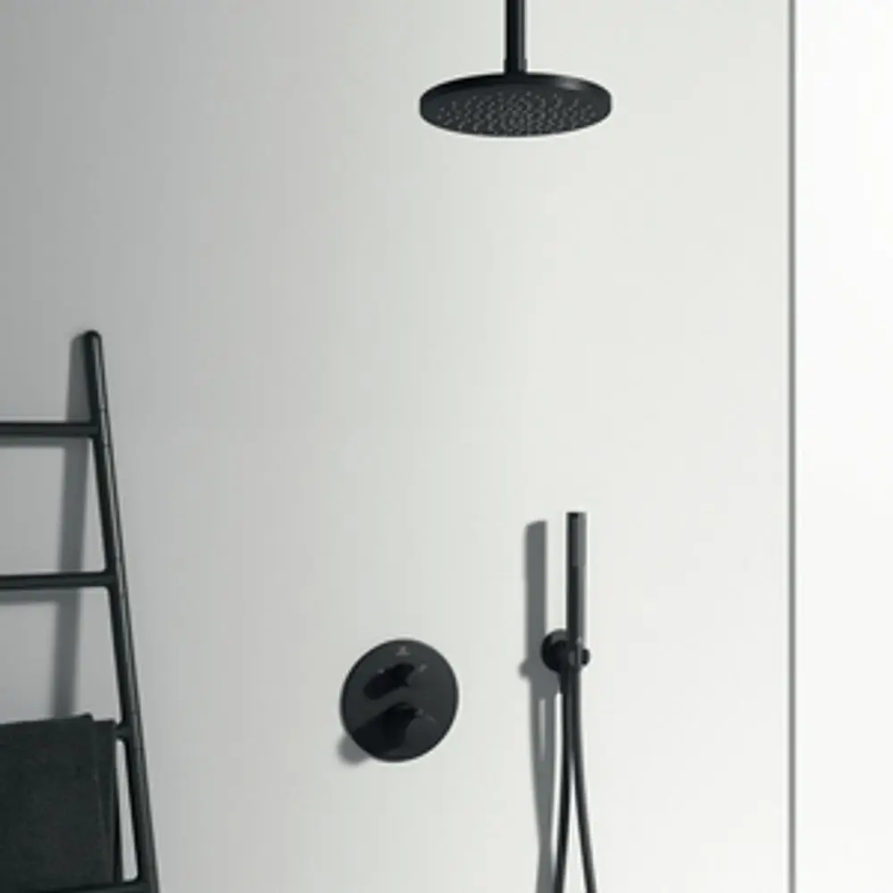 IS-Badethermostat-UP-Ceratherm-T100-Bausatz-2-Rosette-d163mm-Silk-Black-A5814XG gallery number 6